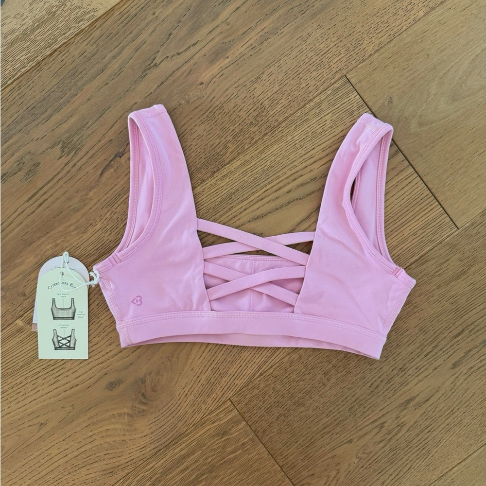 Pink Crisscross Bralette